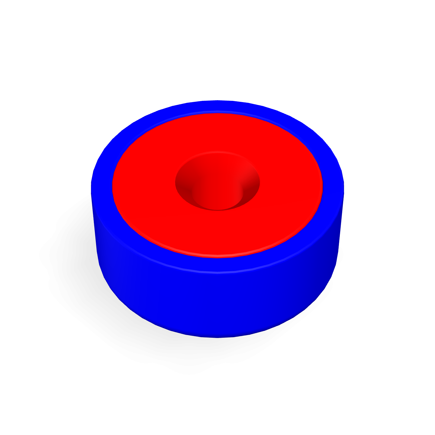 Cap Neodymium Countersunk Φ12mm x Φ2.5mm x 5mm /M2