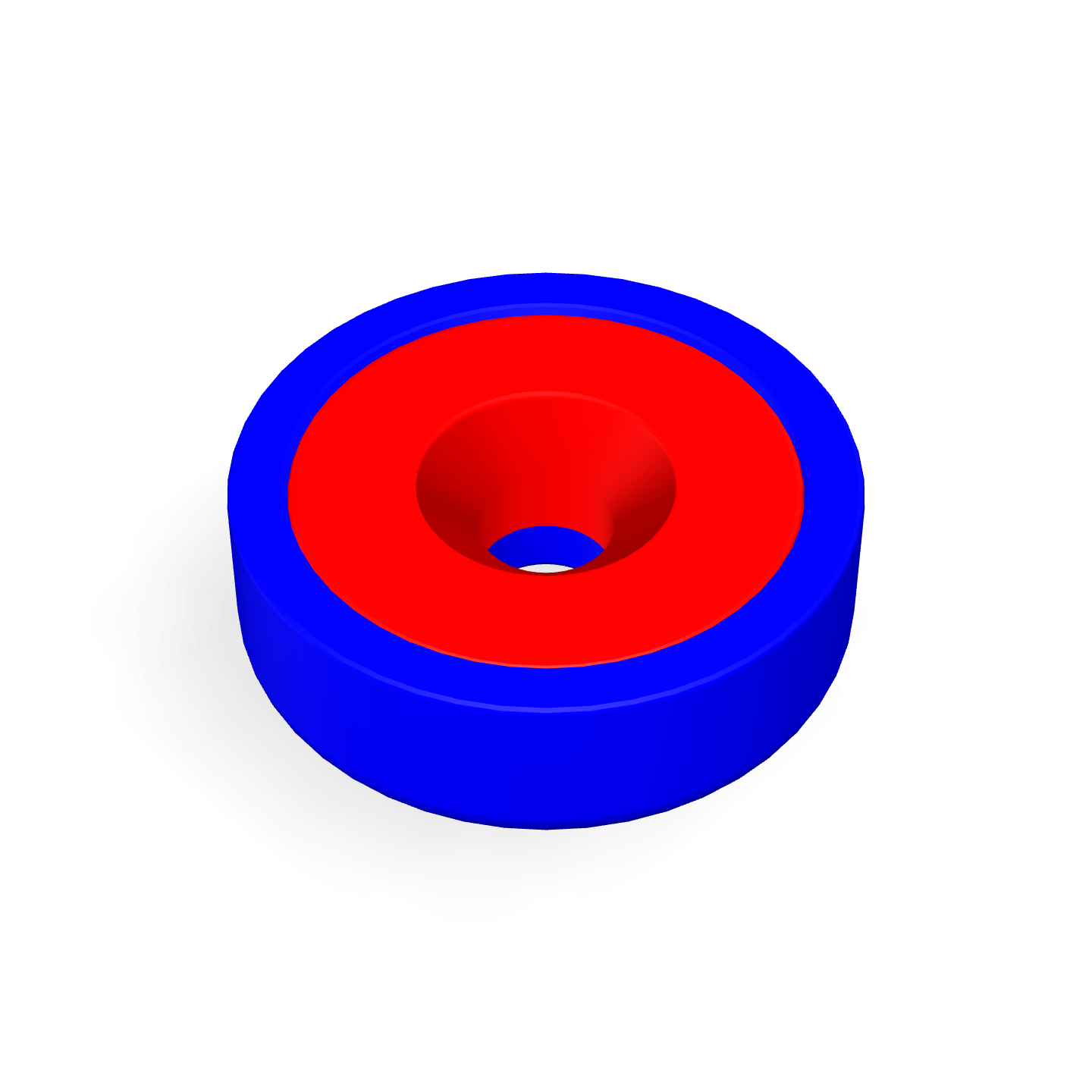 Cap Neodymium Countersunk Ø16mm x Ø3.5mm x 5mm /M3