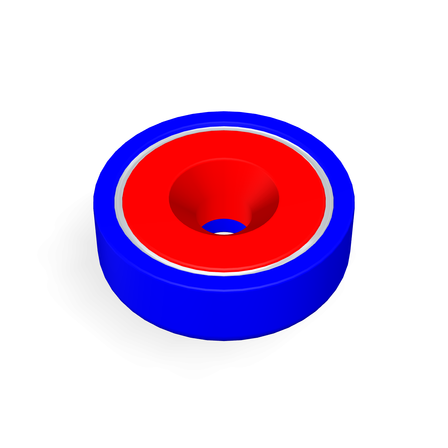 Cap Neodymium Countersunk Ø25mm x Ø5.5mm x 8mm /M5