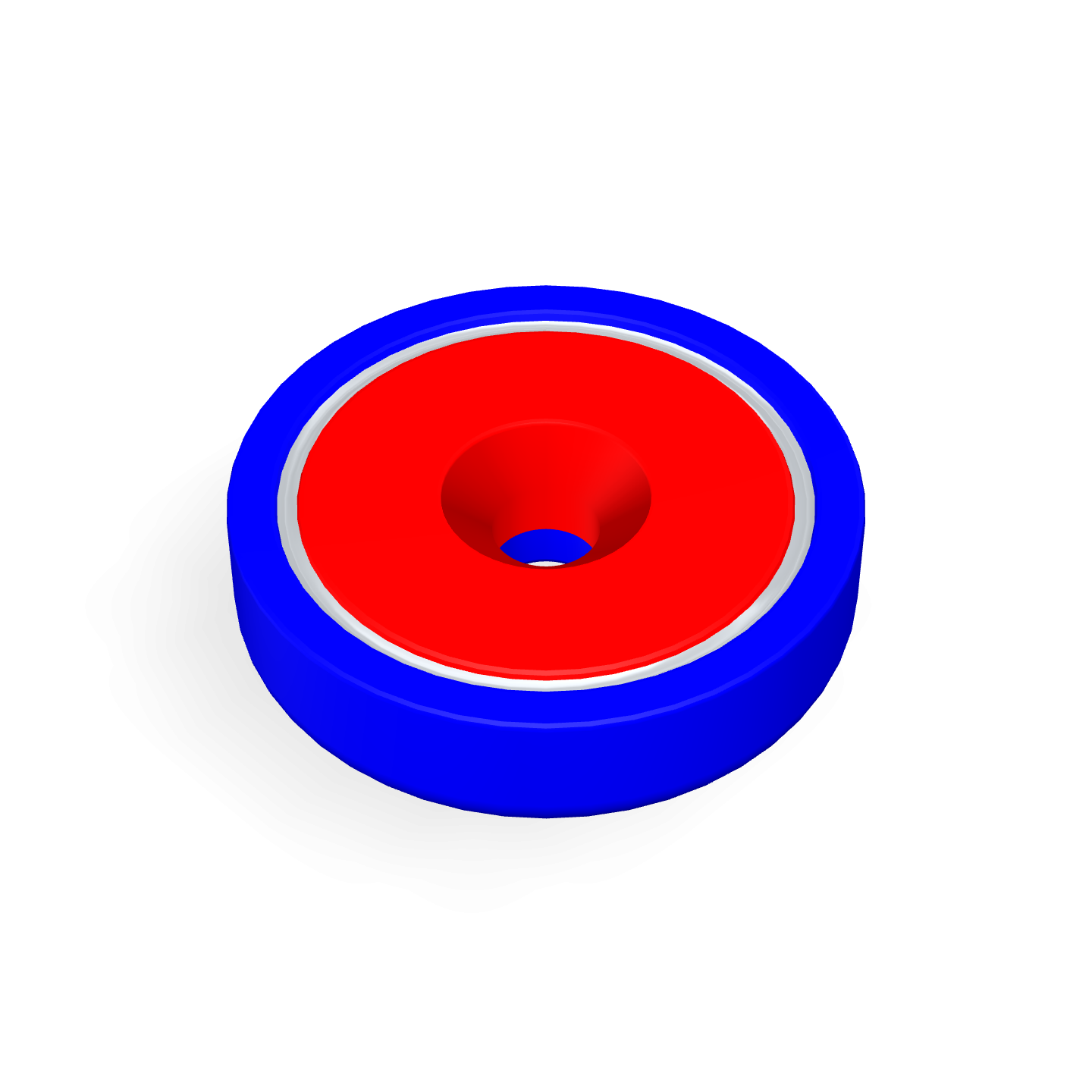 Cap Neodymium Countersunk Ø32mm x Ø5.5mm x 8mm /M5