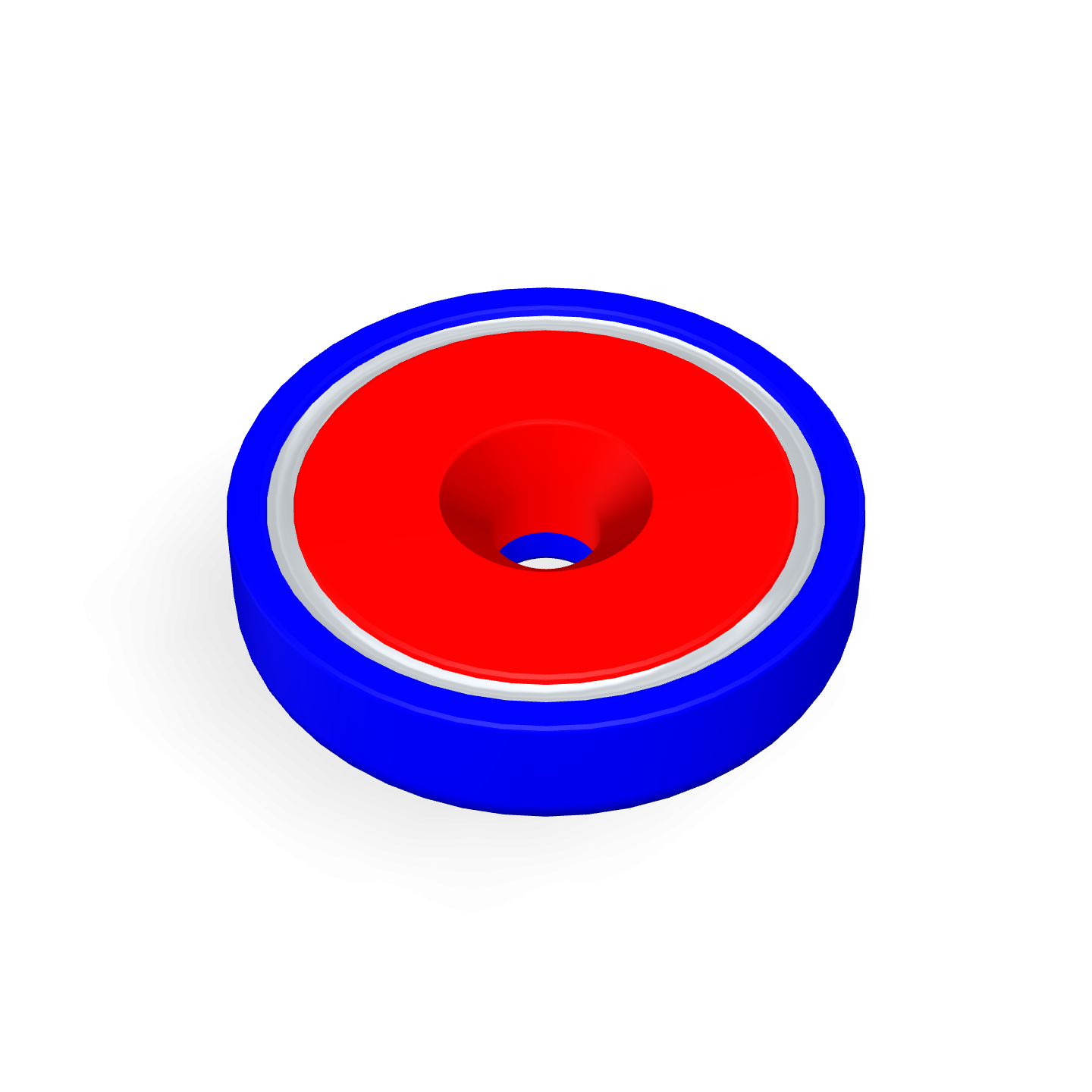 Cap Neodymium Countersunk Φ48mm x Φ8.5mm x 11.5mm /M8