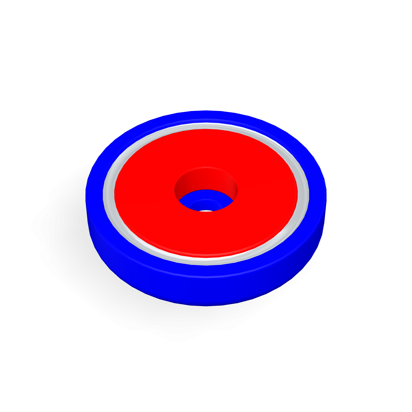 Cap Neodymium Magnet Counterbore Φ42mm x Φ6.5mm x 9mm /M6 NS