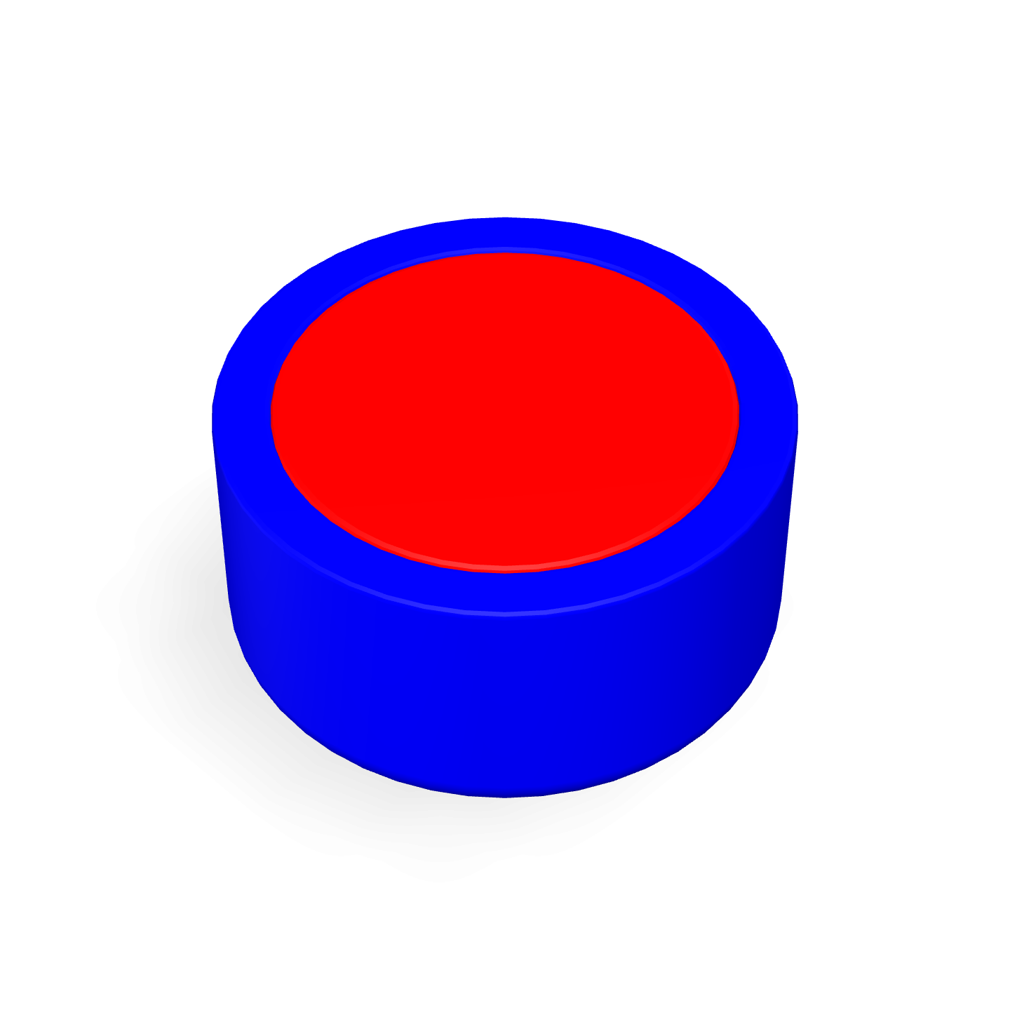 Cap Neodymium Magnet Φ10mm x 5mm NS