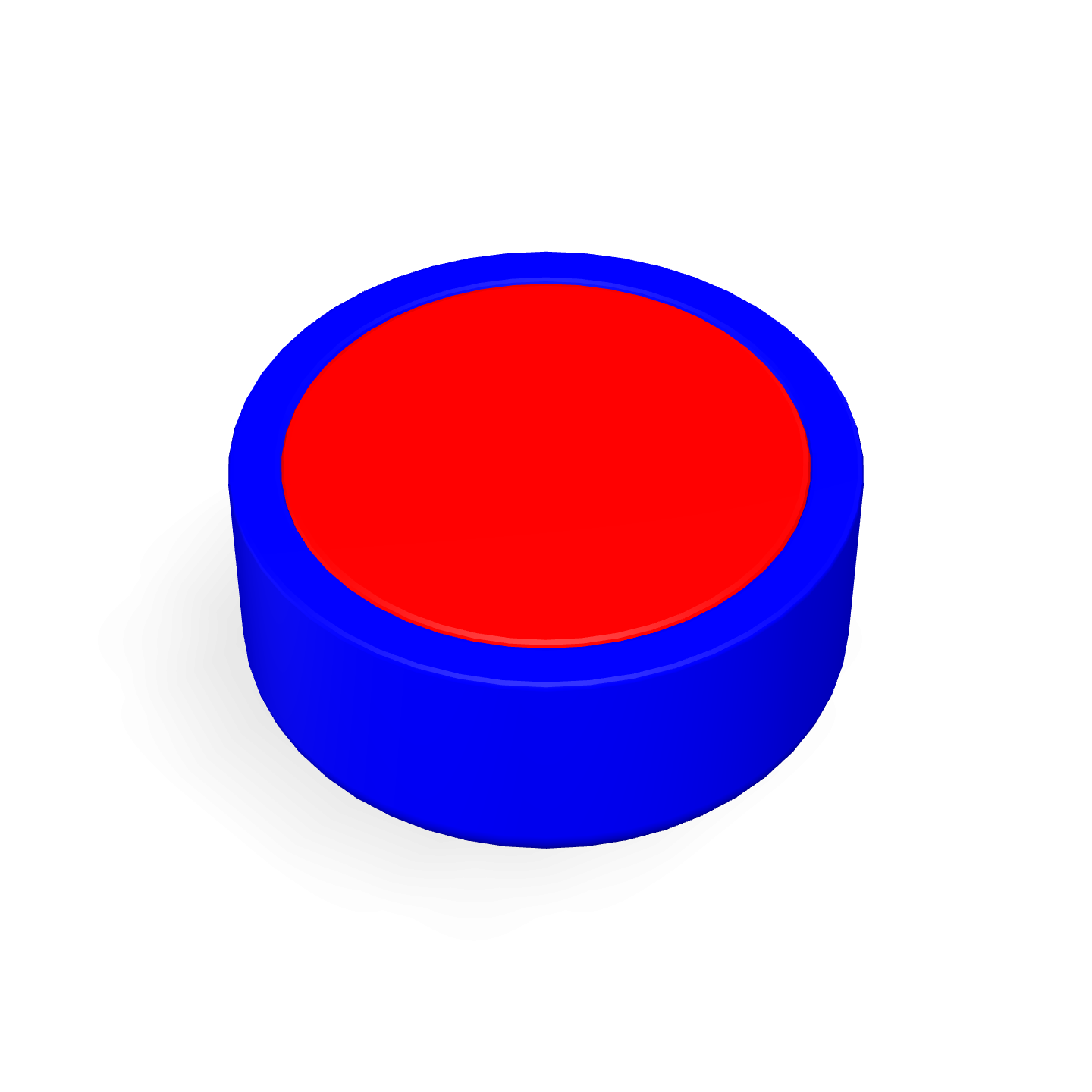 Cap Neodymium Magnet Φ12mm x 5mm NS