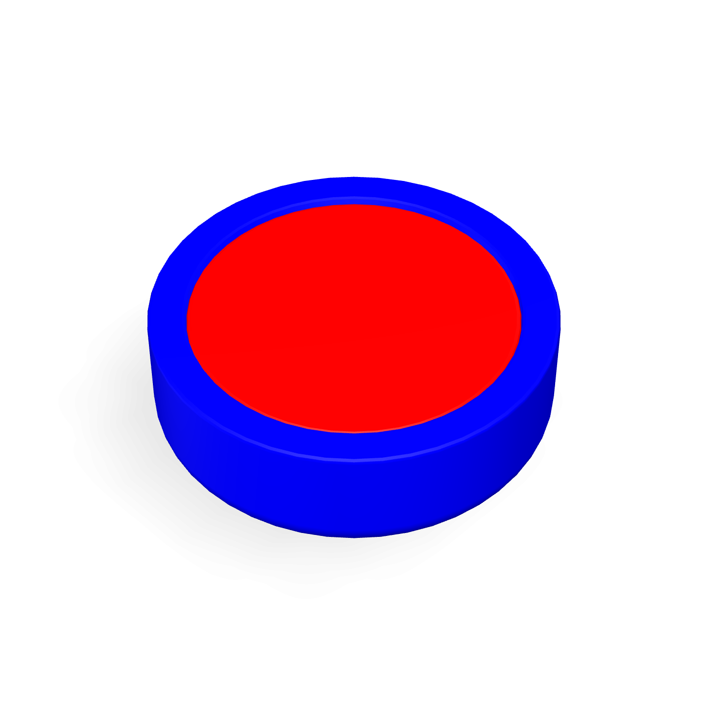 Cap Neodymium Magnet Φ16mm x 5mm NS