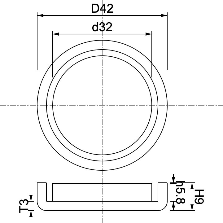 Cap Neodymium Circle Φ42mm x 9mm