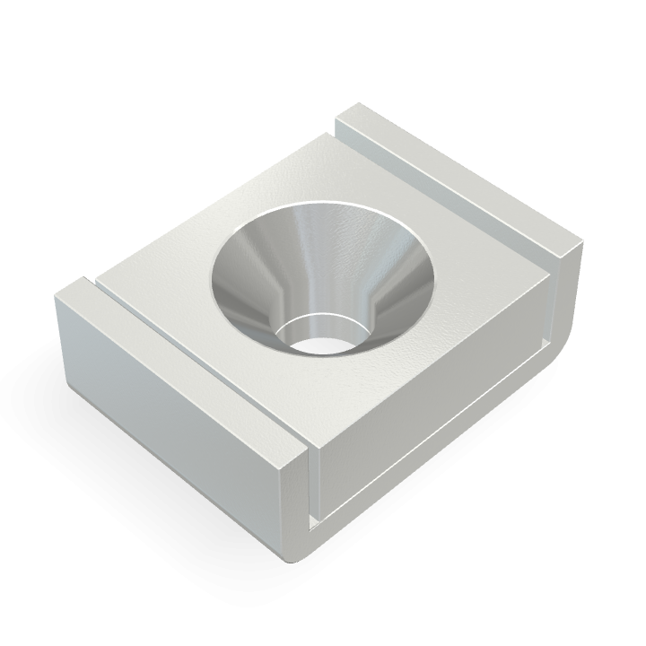 Cap Neodymium Square Countersunk 10mm x 13.5mm x 5mm /M3