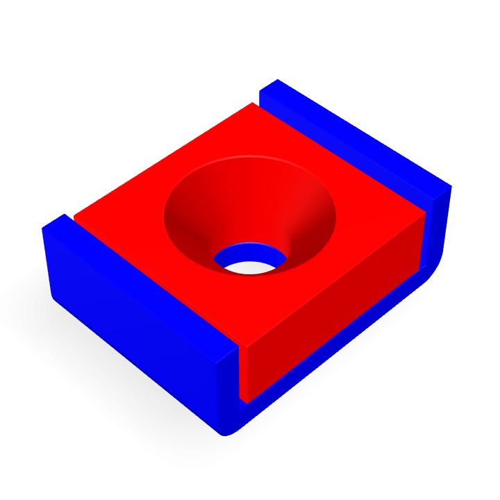 Cap Neodymium Square Countersunk 10mm x 13.5mm x 5mm /M3