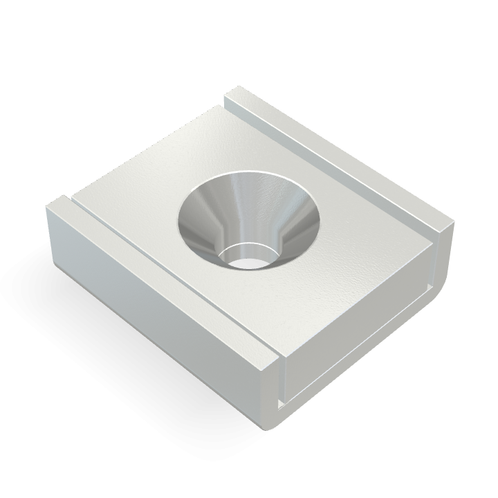 Cap Neodymium Square Countersunk 15mm x 13.5mm x 5mm /M3