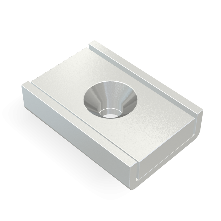 Cap Neodymium Square Countersunk 20mm x 13.5mm x 5mm /M3