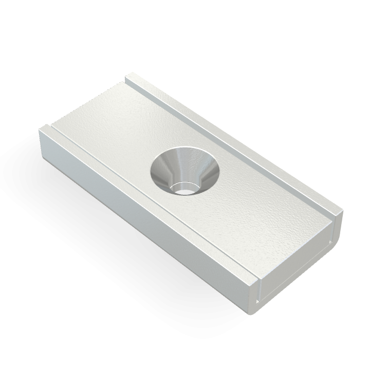 Cap Neodymium Square Countersunk 30mm x 13.5mm x 5mm /M3