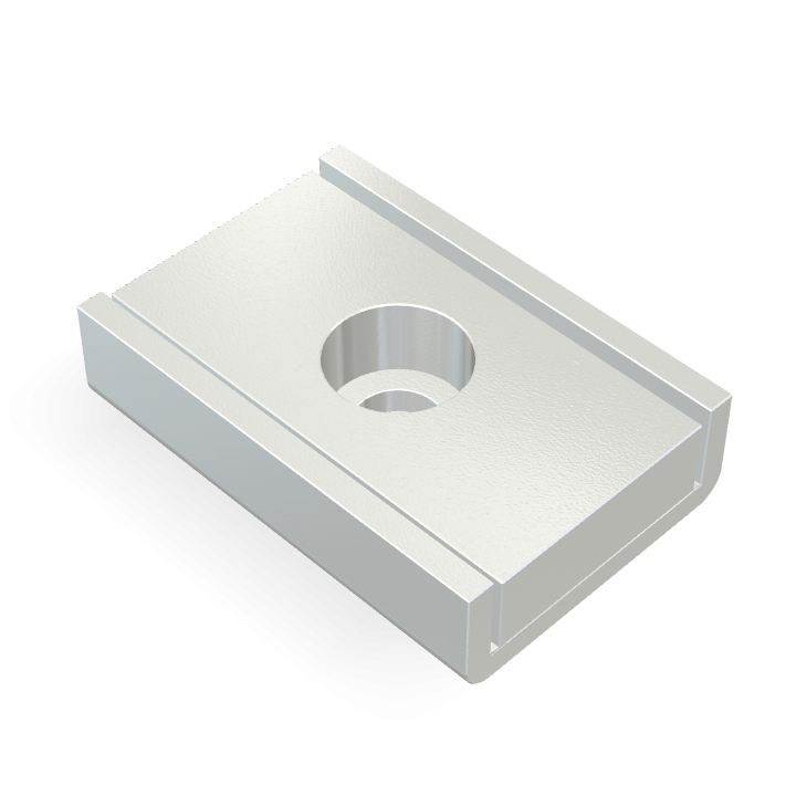 Cap Neodymium Square Counterbore 20mm x 13.5mm x 5mm /M3