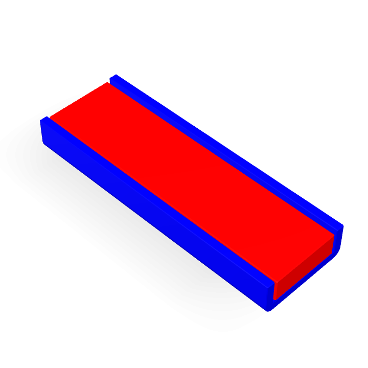 Cap Neodymium Square 40mm x 13.5mm x 5mm