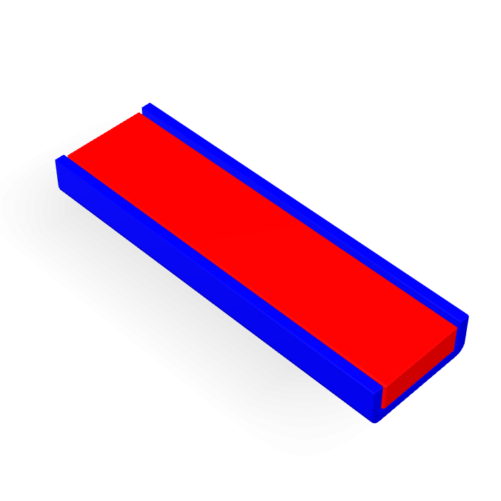 Cap Neodymium Square 45mm x 13.5mm x 5mm