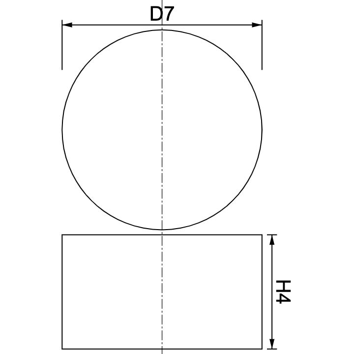 Neodymium Disc Magnet Φ7mm x 4mm