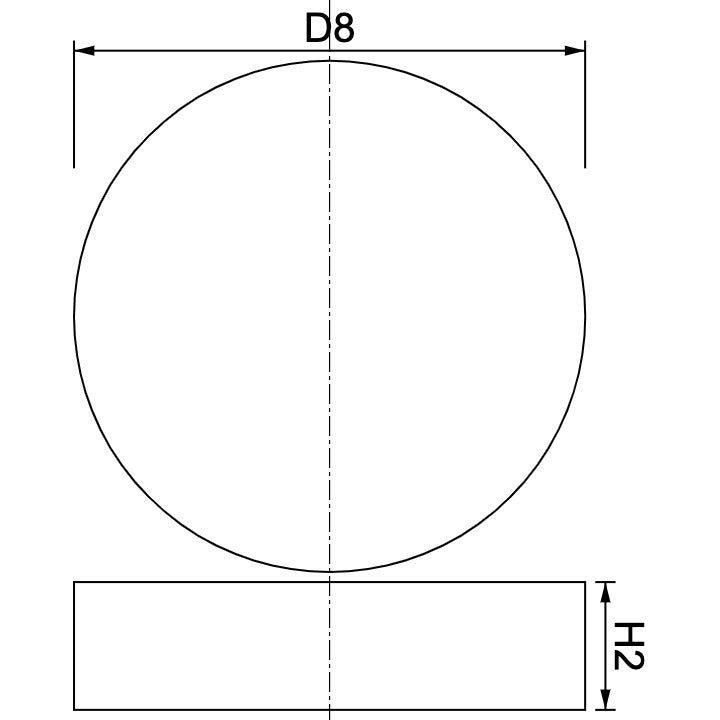 Neodymium Disc Magnet Φ8mm x 2mm