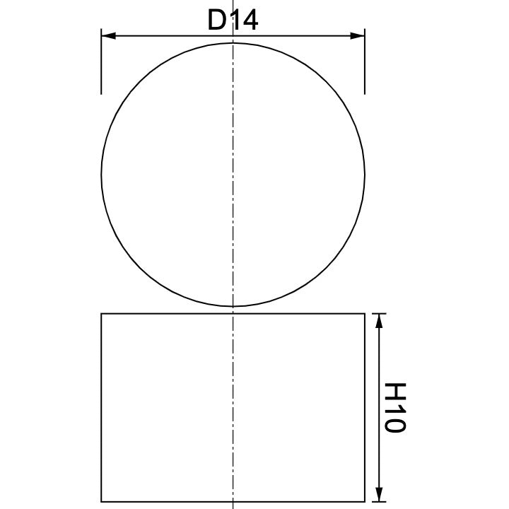 Neodymium Disc Magnet Φ14mm x 10mm