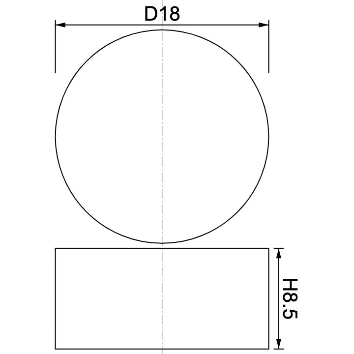 Neodymium Disc Magnet Φ18mm x 8.5mm