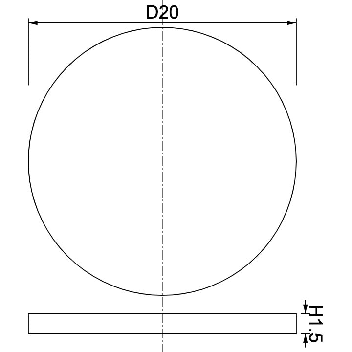 Neodymium Disc Magnet Φ20mm x 1.5mm