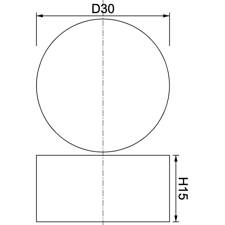 Neodymium Disc Magnet Diameter 30mm x 15mm