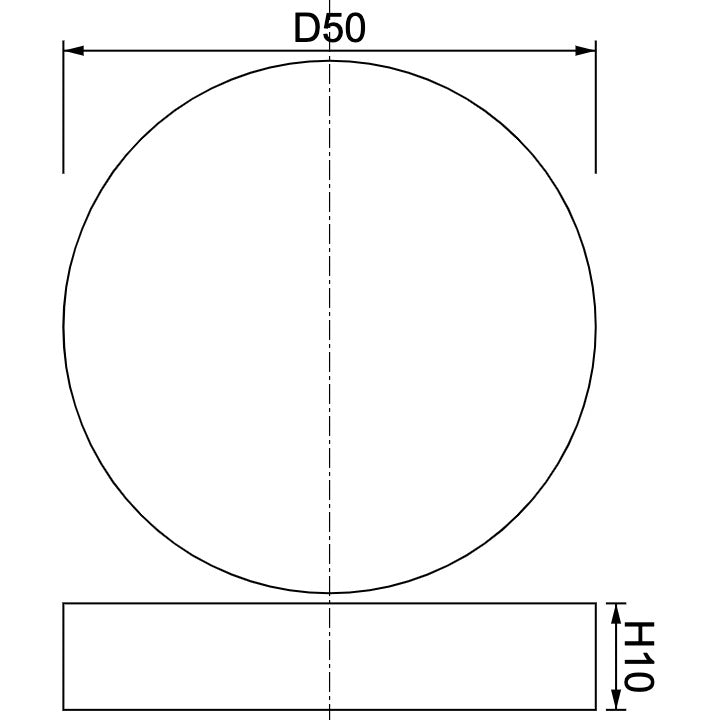 Neodymium Disc Magnet Diameter 50mm x 10mm