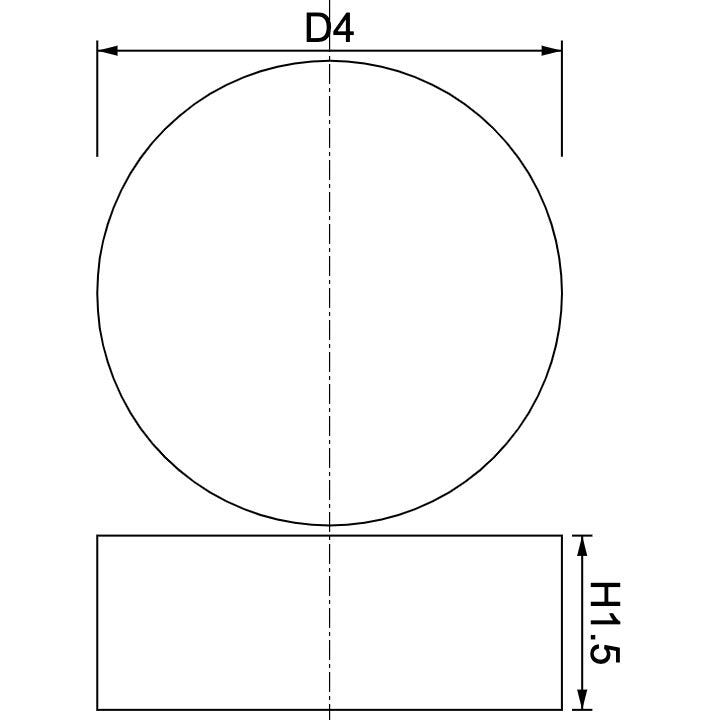 Neodymium Disc Magnet Φ4.0mm x 1.5mm