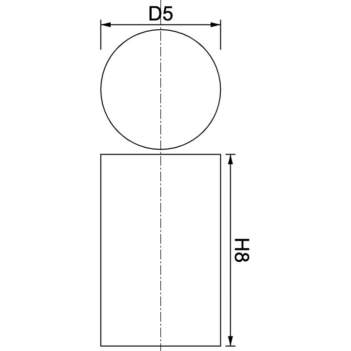 Neodymium Disc Magnet Φ5mm x 8mm