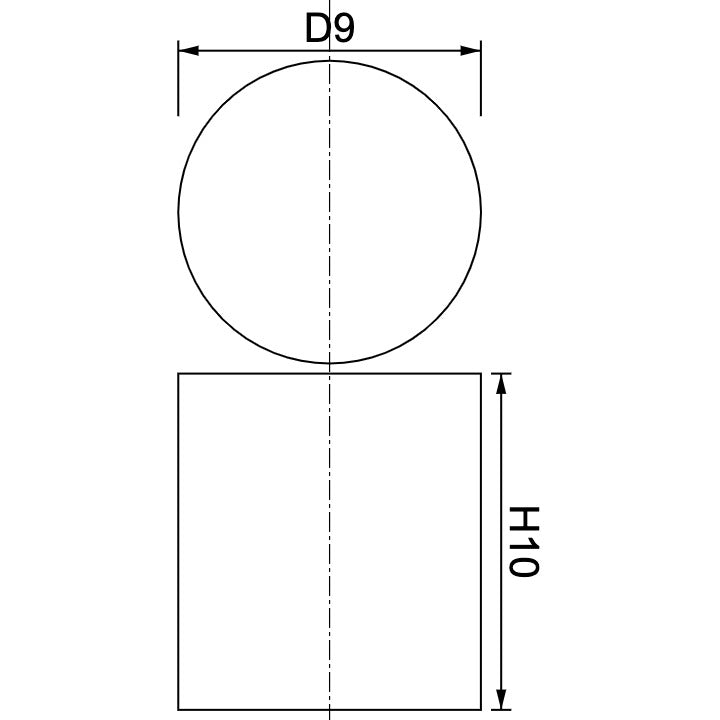 Neodymium Disc Magnet Φ9mm x 10mm