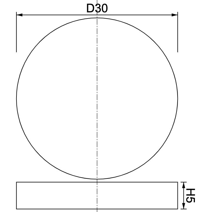 Neodymium Disc Magnet Diameter 30mm x 5mm