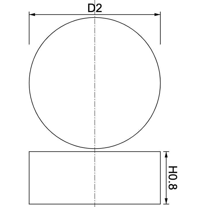 Neodymium Disc Magnet Φ2.0mm x 0.8mm