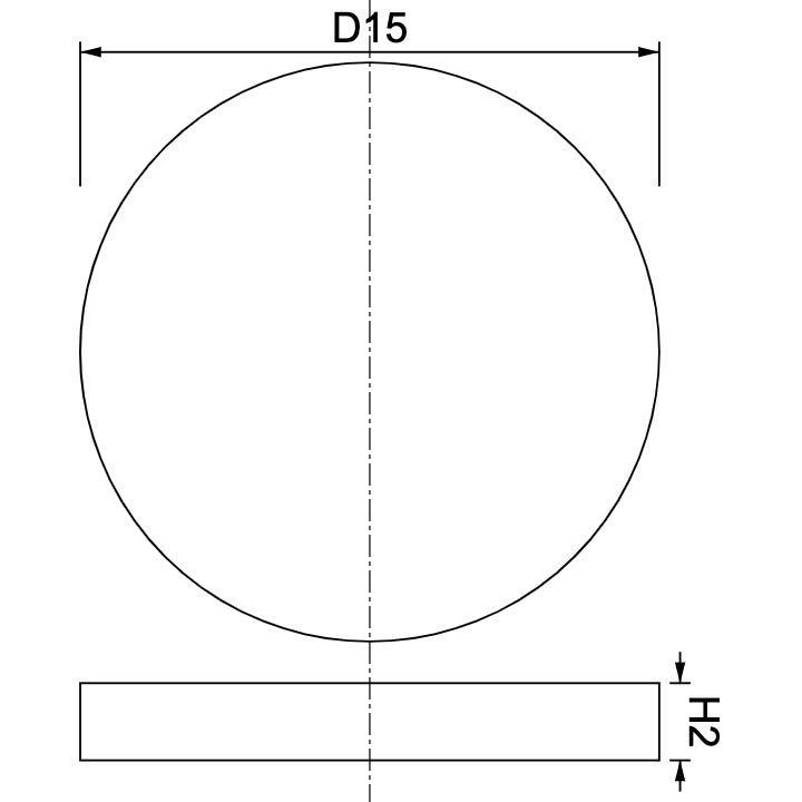 Neodymium Disc Magnet Φ15mm x 2mm