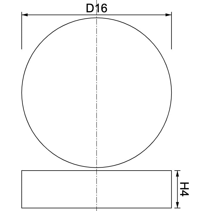 Neodymium Disc Magnet Φ16.0mm x 4mm