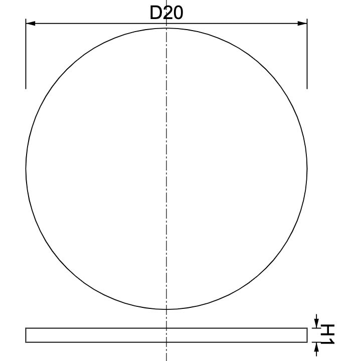 Neodymium Disc Magnet Φ20mm x 1mm