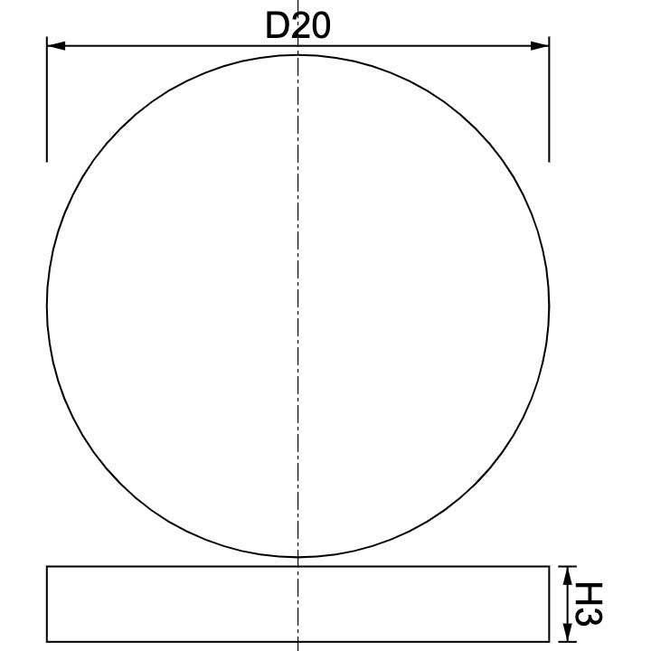 Neodymium Disc Magnet Φ20mm x 3mm