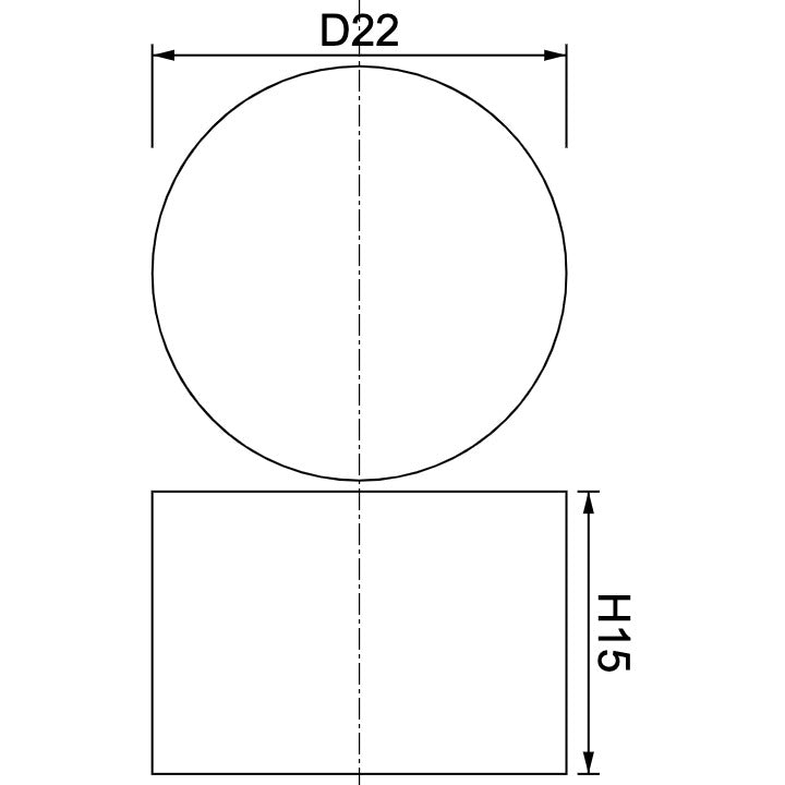 Neodymium Disc Magnet Φ22mm x 15mm