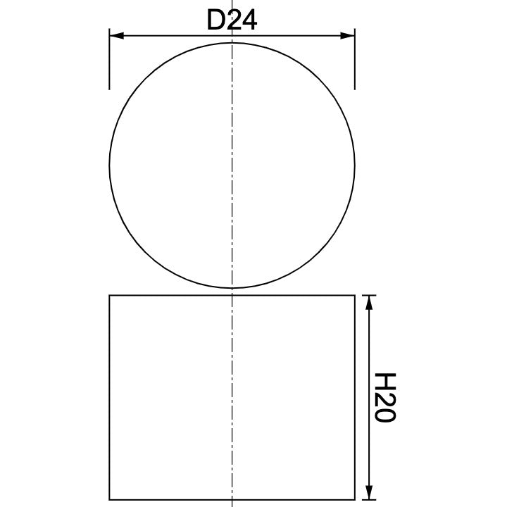 Neodymium Disc Magnet Φ24mm x 20mm