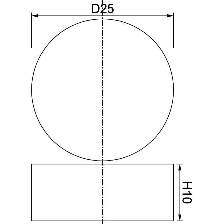 Neodymium Disc Magnet Φ25mm x 10mm