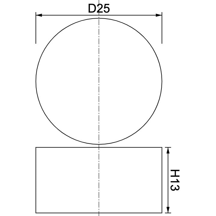 Neodymium Disc Magnet Φ25mm x 13mm