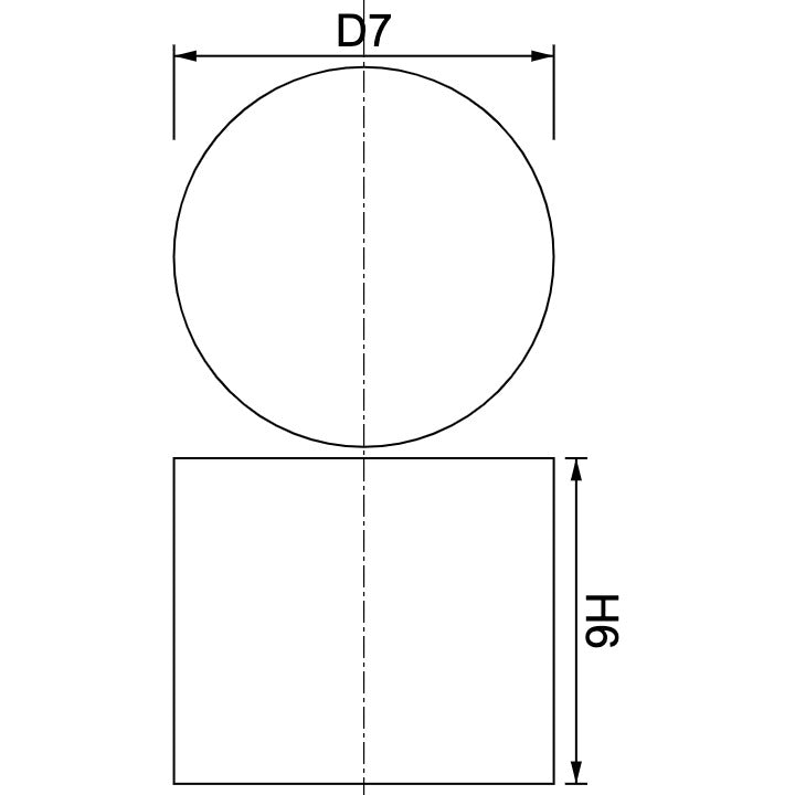 Neodymium Disc Magnet Φ7mm x 6mm