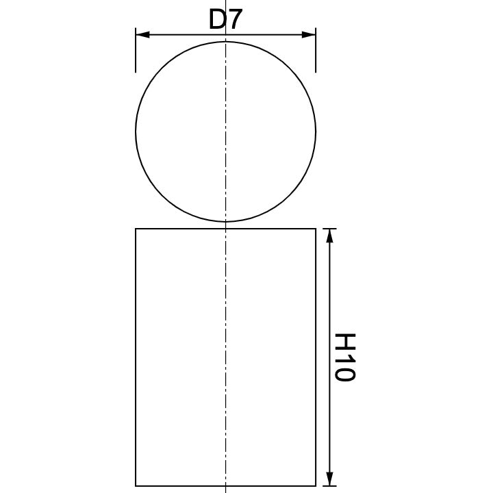 Neodymium Disc Magnet Φ7mm x 10mm