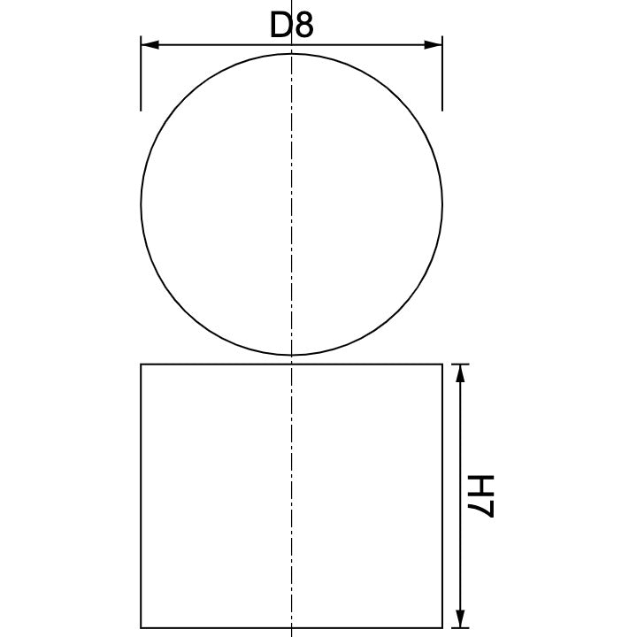 Neodymium Disc Magnet Φ8mm x 7mm