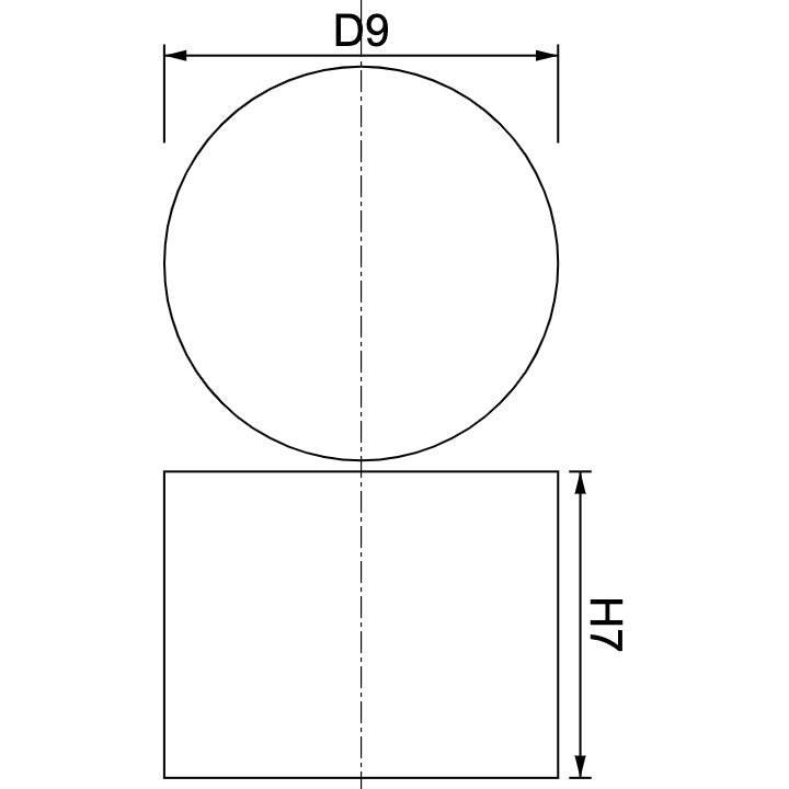 Neodymium Disc Magnet Φ9mm x 7mm