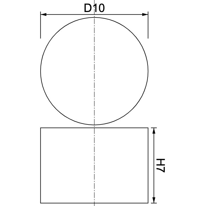 Neodymium Disc Magnet Φ10mm x 7mm