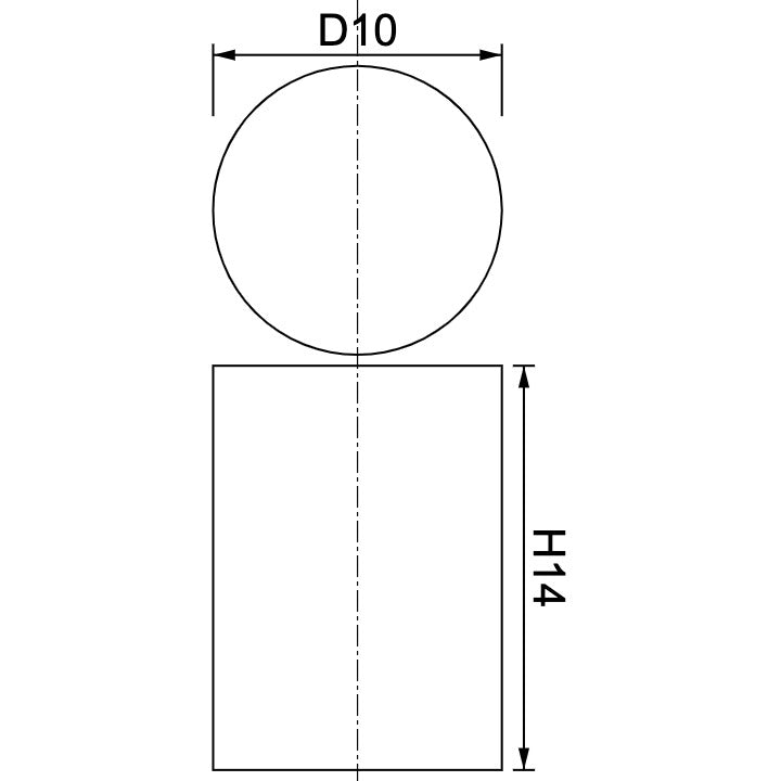 Neodymium Disc Magnet Φ10mm x 14mm