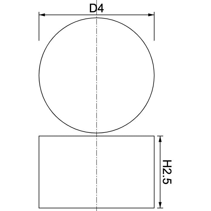 Neodymium Disc Magnet Φ4.0mm x 2.5mm