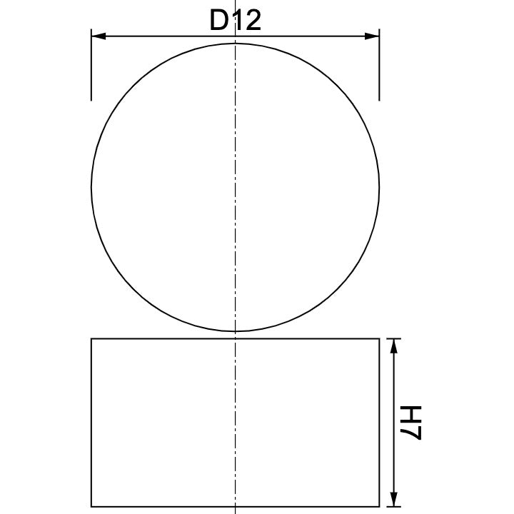 Neodymium Disc Magnet Φ12mm x 7mm