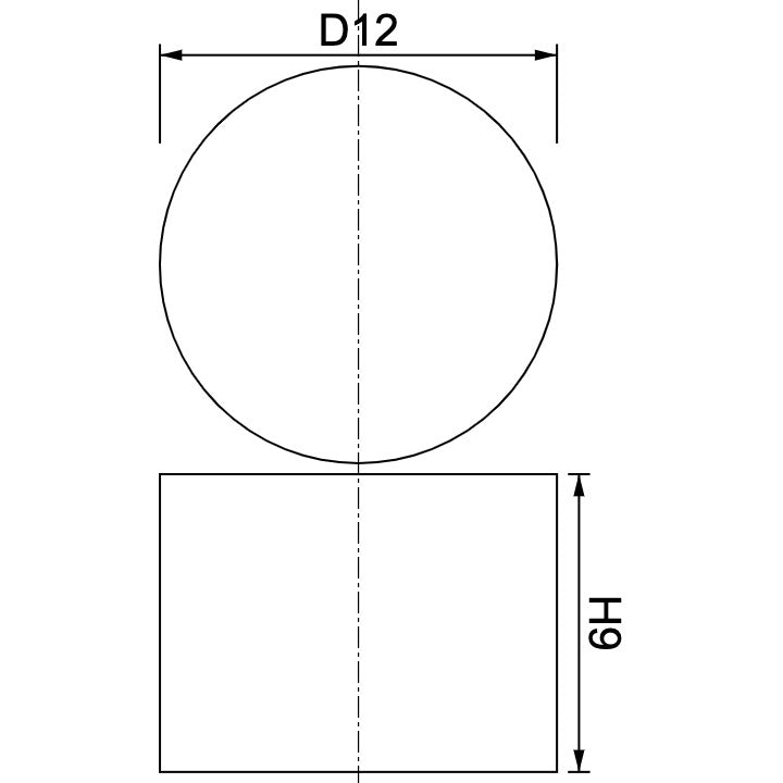 Neodymium Disc Magnet Φ12mm x 9mm