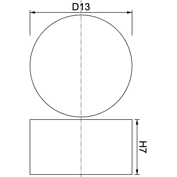 Neodymium Disc Magnet Φ13mm x 7mm