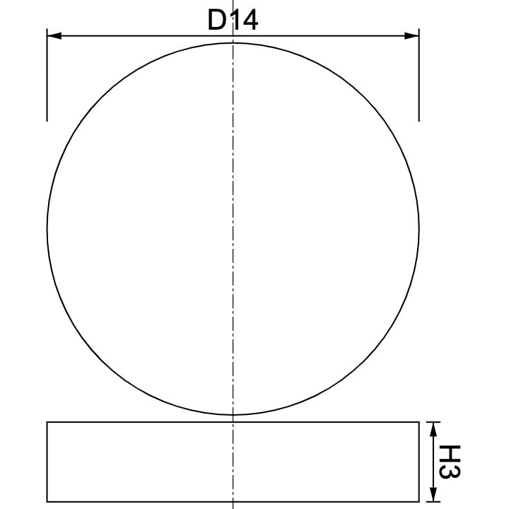 Neodymium Disc Magnet Φ14mm x 3mm