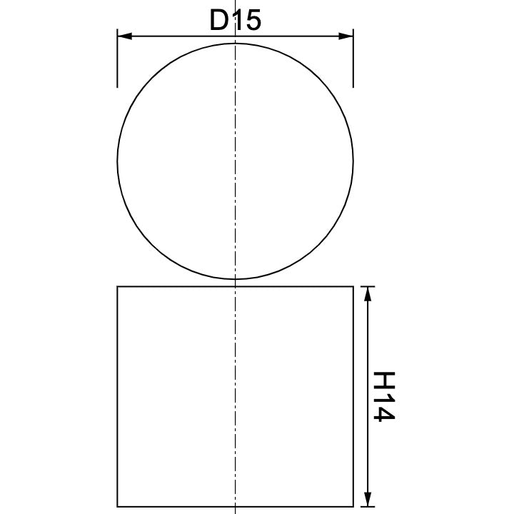 Neodymium Disc Magnet Φ15mm x 14mm